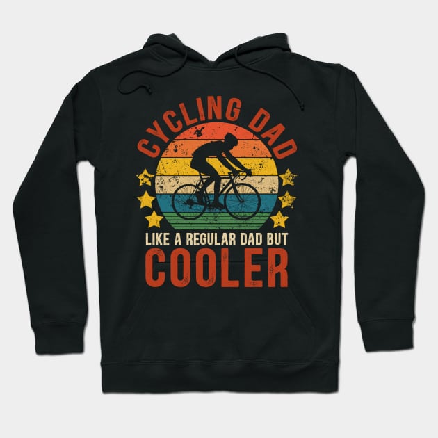 Cycling Dad Funny Vintage Cycling Father's Day Gift Hoodie by Kimko